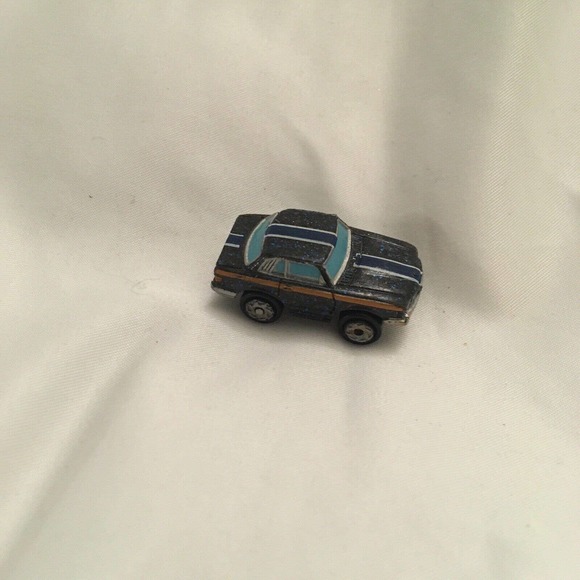 Micro Machines Galoob Mercedes with Stripes and Sparkle in the Paint Blue Grey - Picture 3 of 7